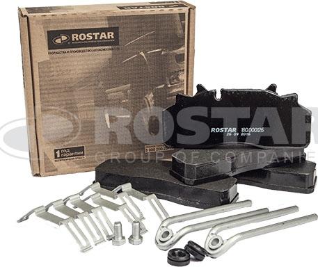 Rostar 180.000126 - Bremžu uzliku kompl., Disku bremzes www.autospares.lv