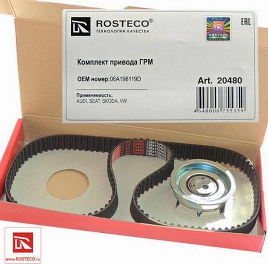 Rosteco 20480 - Комплект зубчатого ремня ГРМ www.autospares.lv