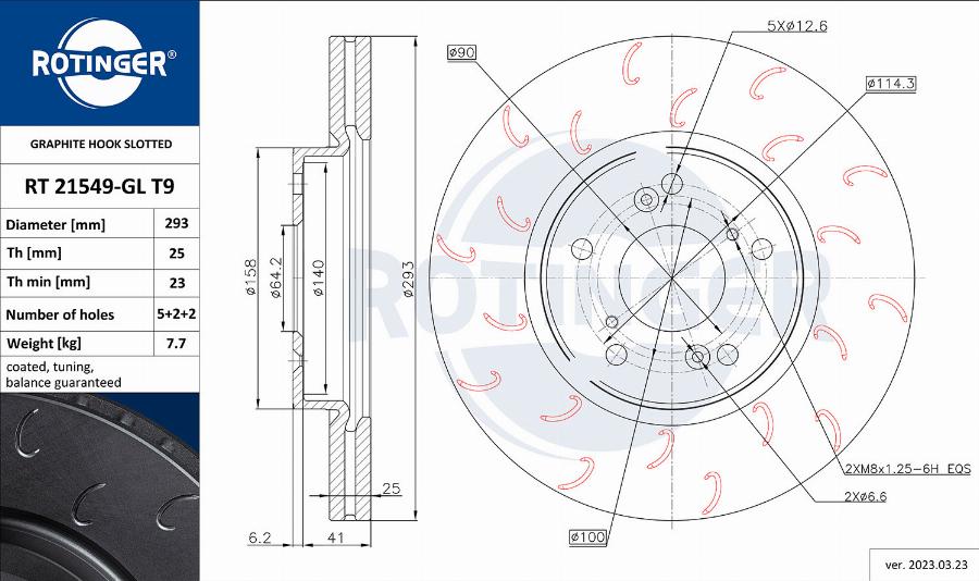 Rotinger RT 21549-GL T9 - Bremžu diski www.autospares.lv