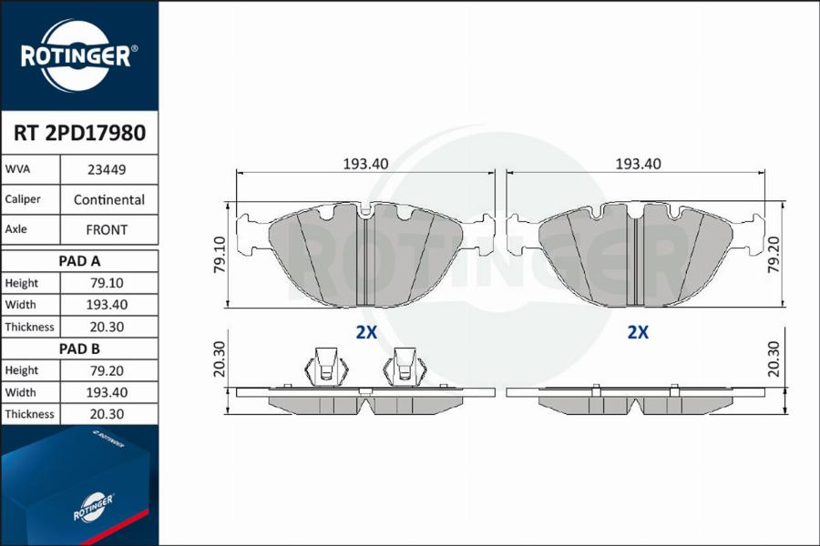 Rotinger RT 2PD17980 - Bremžu uzliku kompl., Disku bremzes www.autospares.lv