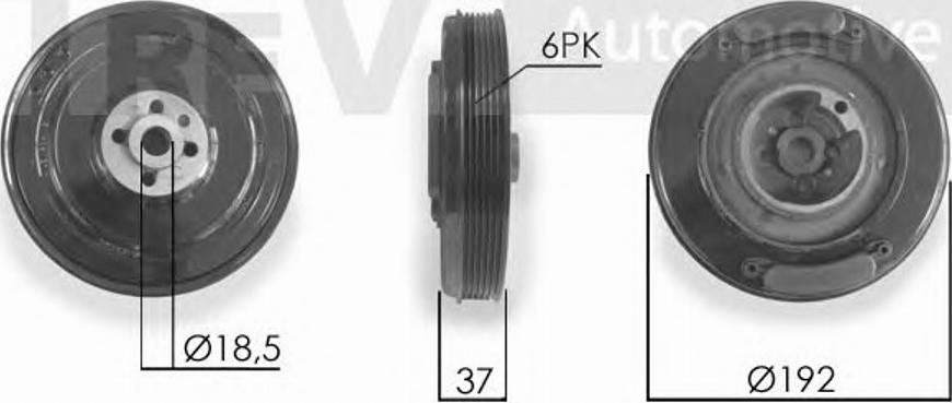 RPK RPK104116 - Piedziņas skriemelis, Kloķvārpsta autospares.lv