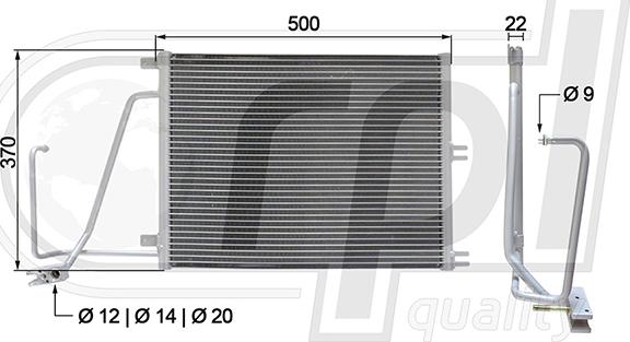 RPLQuality APCDOP5013 - Kondensators, Gaisa kond. sistēma www.autospares.lv