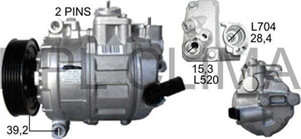 RPLQuality APCOAU5029 - Compressor, air conditioning www.autospares.lv