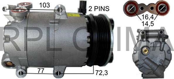 RPLQuality APCOFD0042 - Kompresors, Gaisa kond. sistēma www.autospares.lv