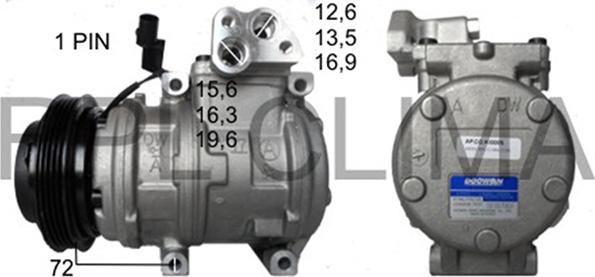 RPLQuality APCOKI0005 - Kompresors, Gaisa kond. sistēma autospares.lv