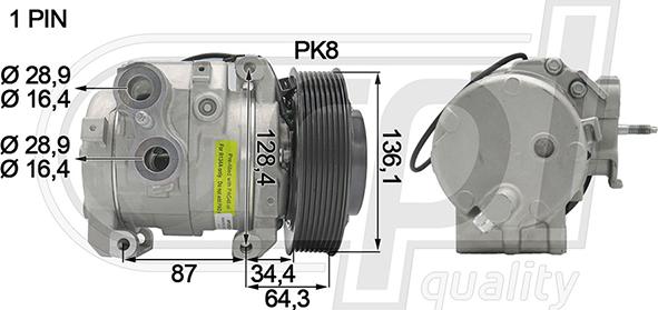 RPLQuality APCOMB5070 - Compressor, air conditioning www.autospares.lv