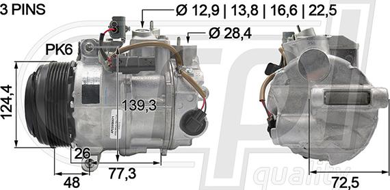 RPLQuality APCOMB5072 - Compressor, air conditioning www.autospares.lv