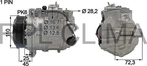 RPLQuality APCOMB0028 - Compressor, air conditioning www.autospares.lv