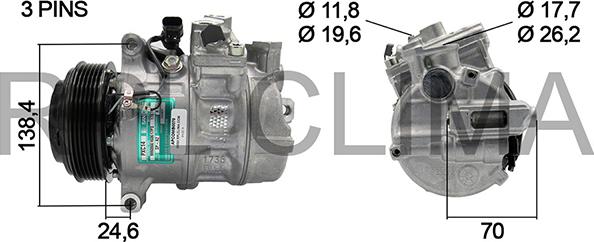 RPLQuality APCOMB0070 - Compressor, air conditioning www.autospares.lv