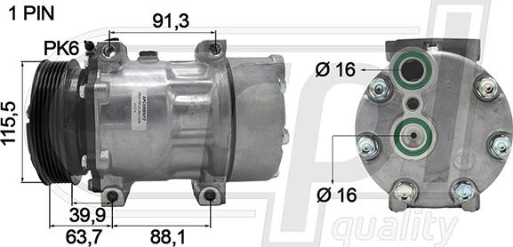 RPLQuality APCORE5017 - Compressor, air conditioning www.autospares.lv