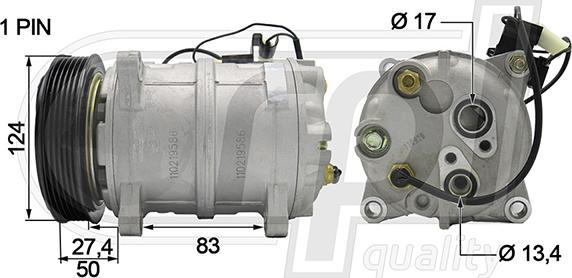 RPLQuality APCOVO5002 - Compressor, air conditioning www.autospares.lv