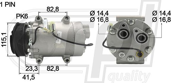 RPLQuality APCOVO5025 - Kompresors, Gaisa kond. sistēma autospares.lv