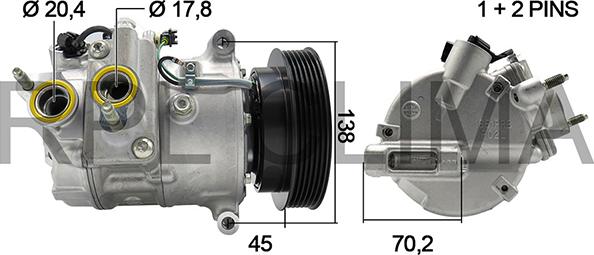 RPLQuality APCOVO0046 - Kompresors, Gaisa kond. sistēma www.autospares.lv