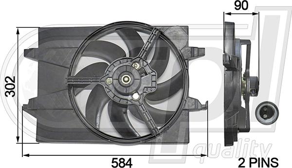 RPLQuality APELFD5019 - Ventilators, Motora dzesēšanas sistēma autospares.lv