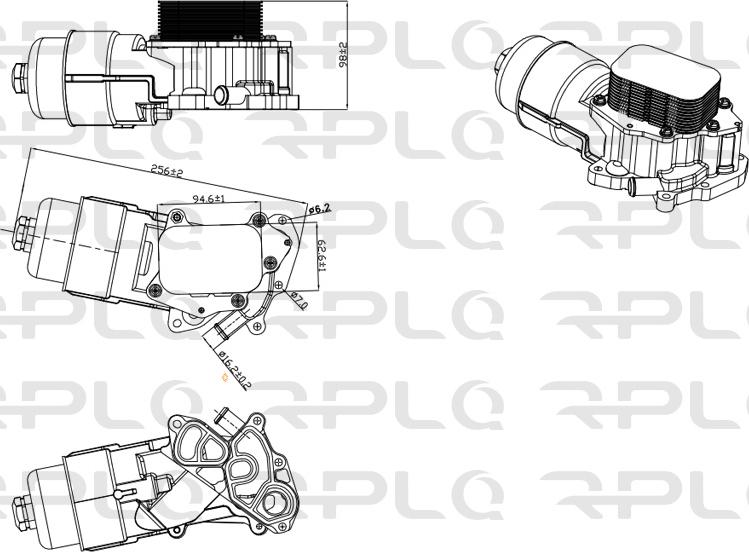 RPL QUALITY APITCI5004 - Eļļas radiators, Motoreļļa autospares.lv