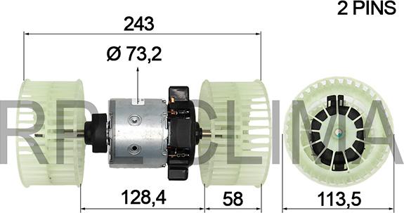 RPLQuality APVTVO5012 - Elektromotors, Salona ventilācija www.autospares.lv