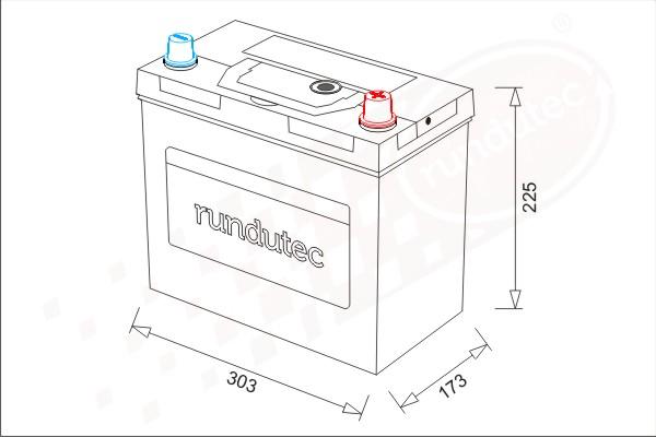 RUTEC RNU090RCN - Startera akumulatoru baterija www.autospares.lv