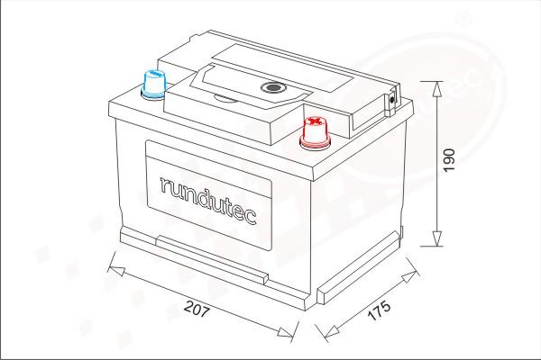 RUTEC RNU050RHT - Startera akumulatoru baterija autospares.lv