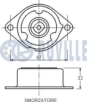 Ruville 540904 - Натяжитель, поликлиновый ремень www.autospares.lv