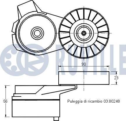 Ruville 540935 - Siksnas spriegotājs, Ķīļsiksna www.autospares.lv