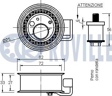 Ruville 540456 - Tensioner Pulley, timing belt www.autospares.lv