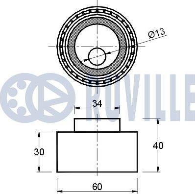 Ruville 540460 - Tensioner Pulley, timing belt www.autospares.lv