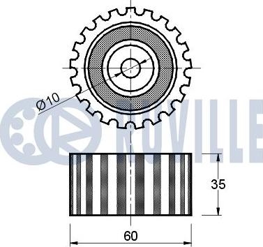 Ruville 540414 - Deflection / Guide Pulley, timing belt www.autospares.lv