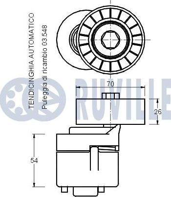 Ruville 540541 - Siksnas spriegotājs, Ķīļsiksna www.autospares.lv