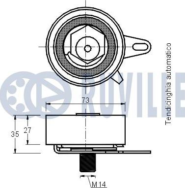 Ruville 540558 - Tensioner Pulley, timing belt www.autospares.lv