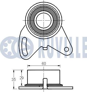 Ruville 540514 - Spriegotājrullītis, Gāzu sadales mehānisma piedziņas siksna autospares.lv