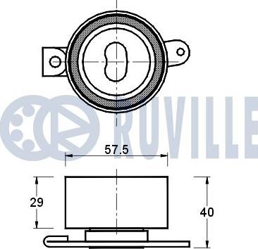 Ruville 540516 - Spriegotājrullītis, Gāzu sadales mehānisma piedziņas siksna autospares.lv