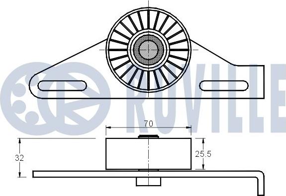 Ruville 540585 - Натяжитель, поликлиновый ремень www.autospares.lv