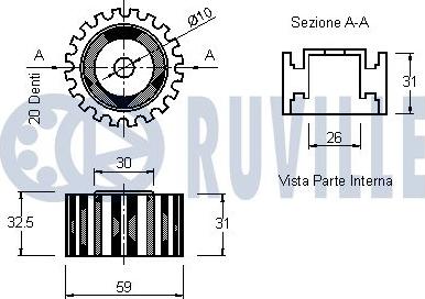 Ruville 540588 - Parazīt / Vadrullītis, Zobsiksna www.autospares.lv