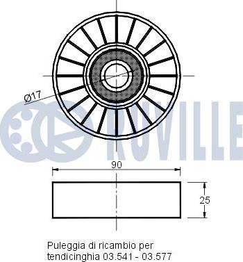 Ruville 540534 - Parazīt / Vadrullītis, Ķīļrievu siksna www.autospares.lv