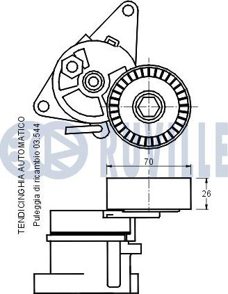 Ruville 540606 - Siksnas spriegotājs, Ķīļsiksna www.autospares.lv