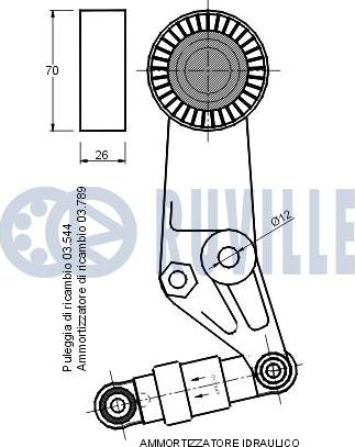 Ruville 540602 - Belt Tensioner, v-ribbed belt www.autospares.lv