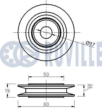 Ruville 540630 - Ролик, поликлиновый ремень www.autospares.lv