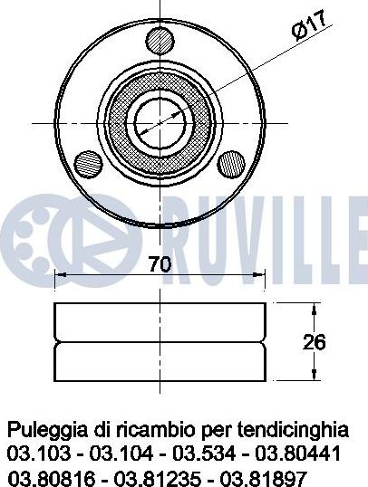 Ruville 540099 - Parazīt / Vadrullītis, Ķīļrievu siksna www.autospares.lv