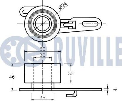 Ruville 540054 - Spriegotājrullītis, Gāzu sadales mehānisma piedziņas siksna www.autospares.lv