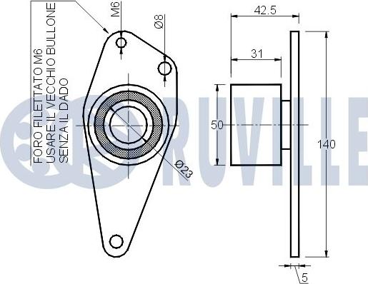 Ruville 540080 - Parazīt / Vadrullītis, Zobsiksna www.autospares.lv