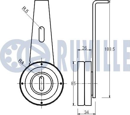 Ruville 540160 - Siksnas spriegotājs, Ķīļsiksna www.autospares.lv