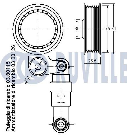 Ruville 540825 - Siksnas spriegotājs, Ķīļsiksna autospares.lv