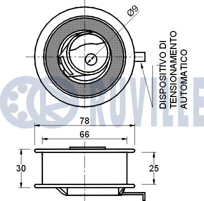 Ruville 540343 - Spriegotājrullītis, Gāzu sadales mehānisma piedziņas siksna www.autospares.lv