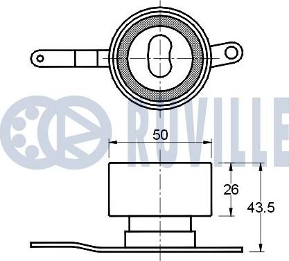 Ruville 540369 - Spriegotājrullītis, Gāzu sadales mehānisma piedziņas siksna www.autospares.lv