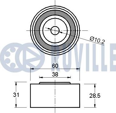 Ruville 540305 - Parazīt / Vadrullītis, Zobsiksna www.autospares.lv