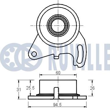 Ruville 540311 - Tensioner Pulley, timing belt www.autospares.lv