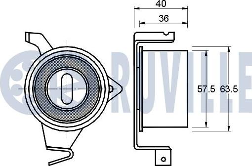 Ruville 540313 - Spriegotājrullītis, Gāzu sadales mehānisma piedziņas siksna www.autospares.lv