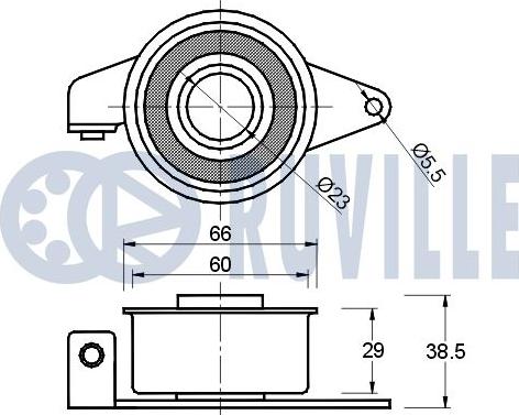 Ruville 540333 - Tensioner Pulley, timing belt www.autospares.lv