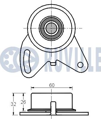 Ruville 540379 - Spriegotājrullītis, Gāzu sadales mehānisma piedziņas siksna www.autospares.lv