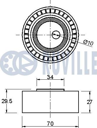 Ruville 540238 - Siksnas spriegotājs, Ķīļsiksna autospares.lv